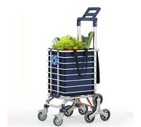 Climbing Shopping Trolley with 8 Wheels Foldable 45L Waterproof Bag Easy Maneuverability Ideal for Groceries Outdoor Use Compact Design (Color: C)