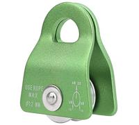 Climbing Side Plate Pulley Outdoor Rock Climbing Downhill 20KN Bearing Mobile Pulley High Strength Aviation Aluminum Green 3x2.2in for Adventurers Mountaineers