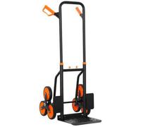 Climbing Stairs Trolley Hand Trucks 6-Wheels Foldable Load Cart Steel