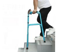 Climbing Stairs Walker, Adjustable Aluminum Folding Walking Frame, Durable and Sturdy for Mobile Assistance Tools for The Elderly and Disabled