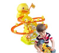 Climbing Stairs With Roller Coaster Toy | Ducks Chasing Running Game, Ladder Stair Toy, Electric Roller Coaster Toy With Lights,