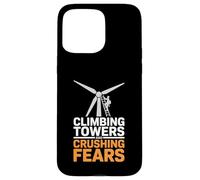 Climbing Towers And Crushing Fears Wind Turbine Tech Case for iPhone 15 Pro Max