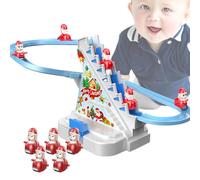 Climbing Toy | Battery Powered Santa Escalator - Automatic Roller Coaster Play Set Christmas Electric Climbing for Capoda