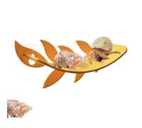 Climbing Toy for Reptile Terrarium, Suction Cup Terrarium Decoration in Leaf Shape, Hermit Crab Sun Toy, Suitable for the Habitat of Leopard Gecko, Bearded Dragon and