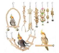 - Climbing Toy - Wooden Ladder Swing Cage Accessories Addictive Bird Toy Great Asset | Accompaniment Equipment to Promote Activity, Exploration Exercise to Get Boredom for Parakeets