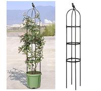 Climbing Trellis with Bird Decoration, Tower Obelisk Plant Support for Vines, Roses, Vegetables, Ideal for Pots & Garden Decor