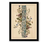 Climbing Vine in Bloom Botanical Framed Wall Art Print A3 (42×29.7cm) Black, Wall Decor for Living Room, Bedroom, Office & Home, Ready to Hang, Art Gift