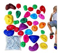 Climbing Wall Grips | Indoor Rock Climbing Wall for Kids - Grips Toys with Mounting Hardware for Playground, Park, Training, Gym, Workout, Backyard