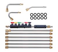 CLIMING CHANNELS Tools from the floor, high pressure telescopic set | Application Area Set - 4000PSI 1/4 inch 6 Spray Nozzles CHANNEL
