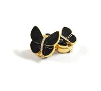 Climple Butterfly Black Button Covers for Women - Crystal Cuff links for Mens Tux Shirt, Gold Cufflinks Diamond for Tux Shirt, Woman Blouses