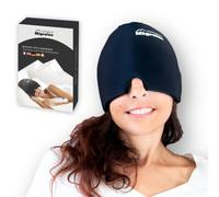 Climsom Migraine Relief Cap, Black, Unisex-Adults, Gel, 617gr, Includes Zipped Bag