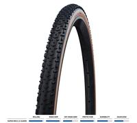 Schwalbe X-One R Super Race TLE Gravel/Cross Folding Tyre - Black/tran
