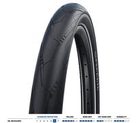 Schwalbe Super Moto Raceguard Addix 700c X 38 Rigid Road Tyre Black 700C x 38