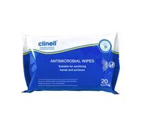 Clinell Antimicrobial Hand & Surface, 20 Wipes