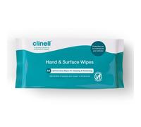 Clinell Antimicrobial Hand Wipes for Cleaning & Disinfecting - Sanitising Wipes, Ideal for Travel - Dermatologically Tested, Kills 99.99% of Bacteria