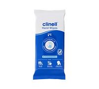 Clinell Antimicrobial Hand Wipes - Sanitising for Cleaning & Disinfecting, Travel-Friendly - Dermatologically Tested, Kills 99.99% of Bacteria & Viruses - Pack of 30, Blue