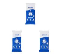Clinell Antimicrobial Hand Wipes - Sanitising for Cleaning & Disinfecting, Travel-Friendly - Dermatologically Tested, Kills 99.99% of Bacteria & Viruses - Pack of 90, Blue