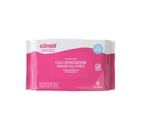 Clinell Chlorhexidine Wash Gloves Fragrance Free (Pack of 6) CHGWGL6FF