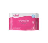 Clinell Chlorhexidine Wash Gloves (Pack of 8) CHGWGL8