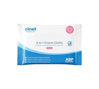 Clinell CONTIPLAN Incontinence Cleansing Cloths with Barrier Cream - 40 Packs of 8 Cloths (320 Cloths) - All in One Cleansing Wipes Cleanses, Soothes and Moisturises - White