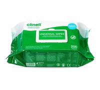 Clinell CW200 Universal Disinfectant Wipes - Pack of 200 Large Wipes
