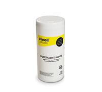 Clinell Detergent Wipes - Tub of 110 Wipes - Alcohol Free - Multi-Surface Wipes for General Cleaning, Strong & Durable, Low Smear Formula