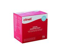 Clinell Drain Disinfectant - 24 x 30g Sachets - Perfect for Sinks & Shower Drains - Kills 99.99% of Germs Bacteria, Near-Neutral PH - Ideal for Professionals