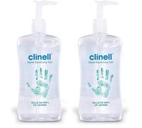 Clinell GCIHS500 Hand Sanitiser Gel - Dermotologically Tested, Kills 99.99% of Germs, Quick and Kind to Skin, No Stickiness - 500ml bottle (Pack of 2)