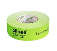 Clinell I Am Clean Indicator Tape - Sanitation Procedure Indicator Sticker, 100 m Roll with Pen, No Sticky Residue, Easy to Read - Green