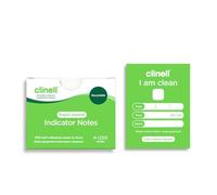 Clinell Indicator Notes - Sanitation Procedure Indicator Notes - Pack of 4 Pads - 250 Notes per Pad (1000 Notes) - Easy to Read - Green I Am Clean Notes