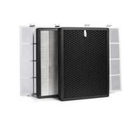 Clinell Rediair Air Filter Replacement - Dual HEPA 14, Removes 99.995% of Airborne Pathogens, Compatible with Air Filtration Unit, RAIR-S01, Black