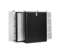 Clinell Rediair Air Filter Replacement - Dual HEPA 14, Removes 99.995% of Airborne Pathogens, Compatible with Air Filtration Unit, RAIR-S01, Black