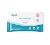 Clinell Skin Bed Bath Wipes - Pack of 1 - 8 Wipes - Easy to use, Containing Aloe Vera, Dermatologically Tested, Alcohol-Free, Gentle pH Neutral Formula