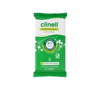 Clinell Universal Biodegradable Cleaning and Disinfectant Wipes for Surfaces - Pack of 60 - Plastic Free - Multi-Purpose Wipes, Kills 99.99% of Bacteria & Viruses, Green