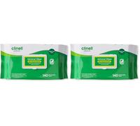 Clinell Universal Biodegradable Disinfectant Wipes - 280 Pack | Plastic-Free, Eco-Friendly Surface & Equipment Cleaning | Kills 99.99% of Bacteria & Viruses | Neutral Scent