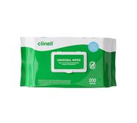 Clinell Universal Cleaning and Disinfectant Wipes for Surfaces - Pack of 200 Regular Wipes - Multi-Purpose, Kills 99.99% of Germs, Effective from 10 Seconds