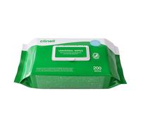 Clinell Universal Cleaning and Disinfectant Wipes for Surfaces - Pack of 200 Thick WipesMulti Purpose Wipes, Kills 99.99% of Germs, Effective in 10 Se