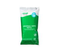 Clinell Universal Cleaning and Disinfectant Wipes for Surfaces - Refill Pack, 100 Count - Multi-Purpose, Quick Action, Kills 99.99% of Germs