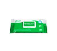 Clinell Universal Cleaning and Disinfectant Wipes - Pack of 50 Multi-Purpose Wipes, Kills 99.99% of Germs, Effective from 30 Seconds
