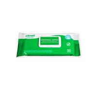 Clinell Universal Cleaning and Disinfectant Adhesive Wipes for Surfaces - Pack of 50 Wipes - Multi Purpose Wipes, Kills 99.99% of Germs, Effective from 30 Seconds