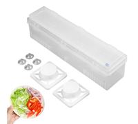 Cling Film Dispenser - 44cm, PE Wrap Cutter, Commercial Kitchen Roll Holder | Transparent Box, Multipurpose Storage for Easy Cutting, Waste Reduction, Efficient Use