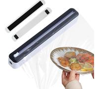 Cling Film Dispenser and Cutter,Magnetic Wrap Dispenser, Clingfilm Dispenser with Cutter UK,2 in 1 Cling Wrap Cutter, for Refrigerator, Metal Surfaces