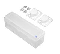 Cling Film Dispenser Cling Film Cutter - Innovative Sliding Cutter, Cling Film Box Made of Food Grade PE, Suitable for Kitchen, Household, Commerce, Large Roll Cling Film