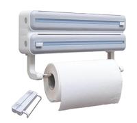 Cling Film Dispenser - Cling Wrap Dispenser, Refillable Wrap Dispenser | Aluminum Tin Foil Dispenser and Cutter, Aluminum Tin Foil Dispenser with Paper Towel Holder for Kitchen Drawer