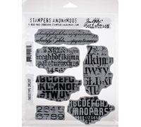 Tim Holtz - Stampers Anon Cling RBBR Stamp Set Faded Type, One Size