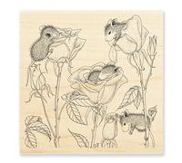 Cling Rose Play Rubber Stamp