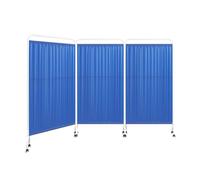 Clinic Privacy Screen,Foldable Clinic Vertical Door Partition,6 Ft Tall Room Divider,Swivel Wheel Design,Easy to Assemble(Color 2,3-panel)