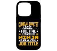Clinical Analyst Job Title - Funny Clinical Expert Case for iPhone 14 Pro