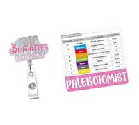 Clinical Badge Holder with Order of Draw Reference Card, Retractable Back Clip for Nurses and Phlebotomy Team Use Badge Holder Retractable Id Order Draw Guide Nurse Clip Reel Phlebotomist Card Scrub