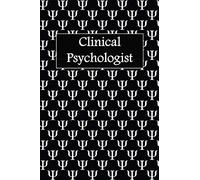 Clinical Psychologist: gift for clinical psychologist, Psi symbol background, lined journal, blank notebook, 6"x 9", 100 pages for writing notes, decorated interior.